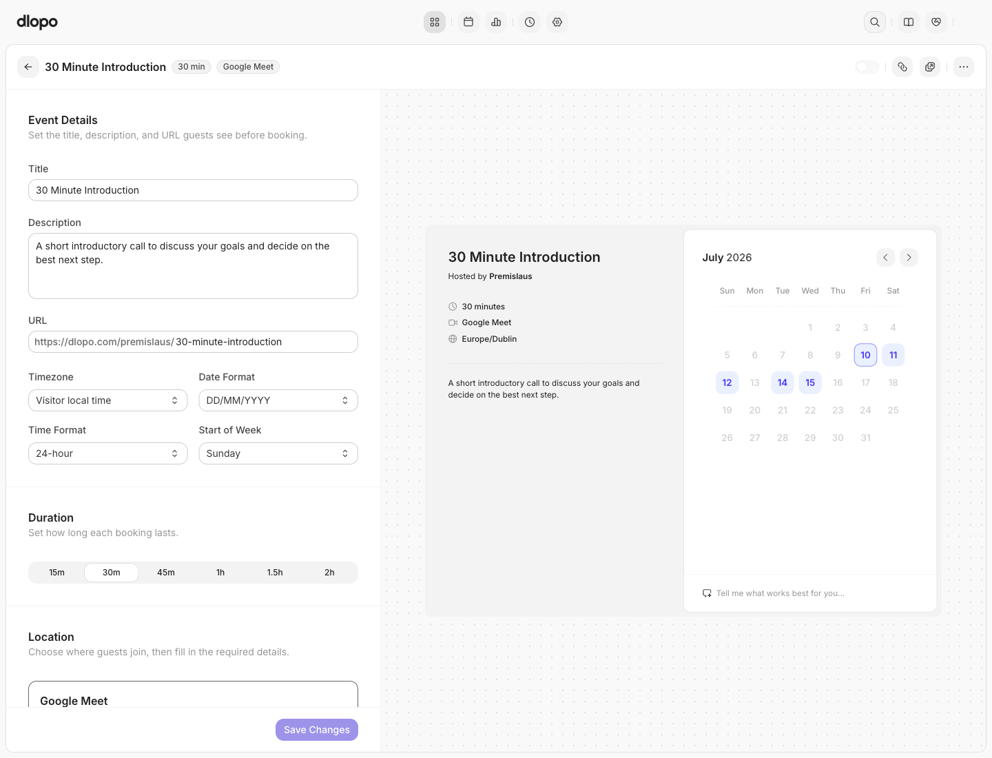 Create Your First Booking Link screenshot 3