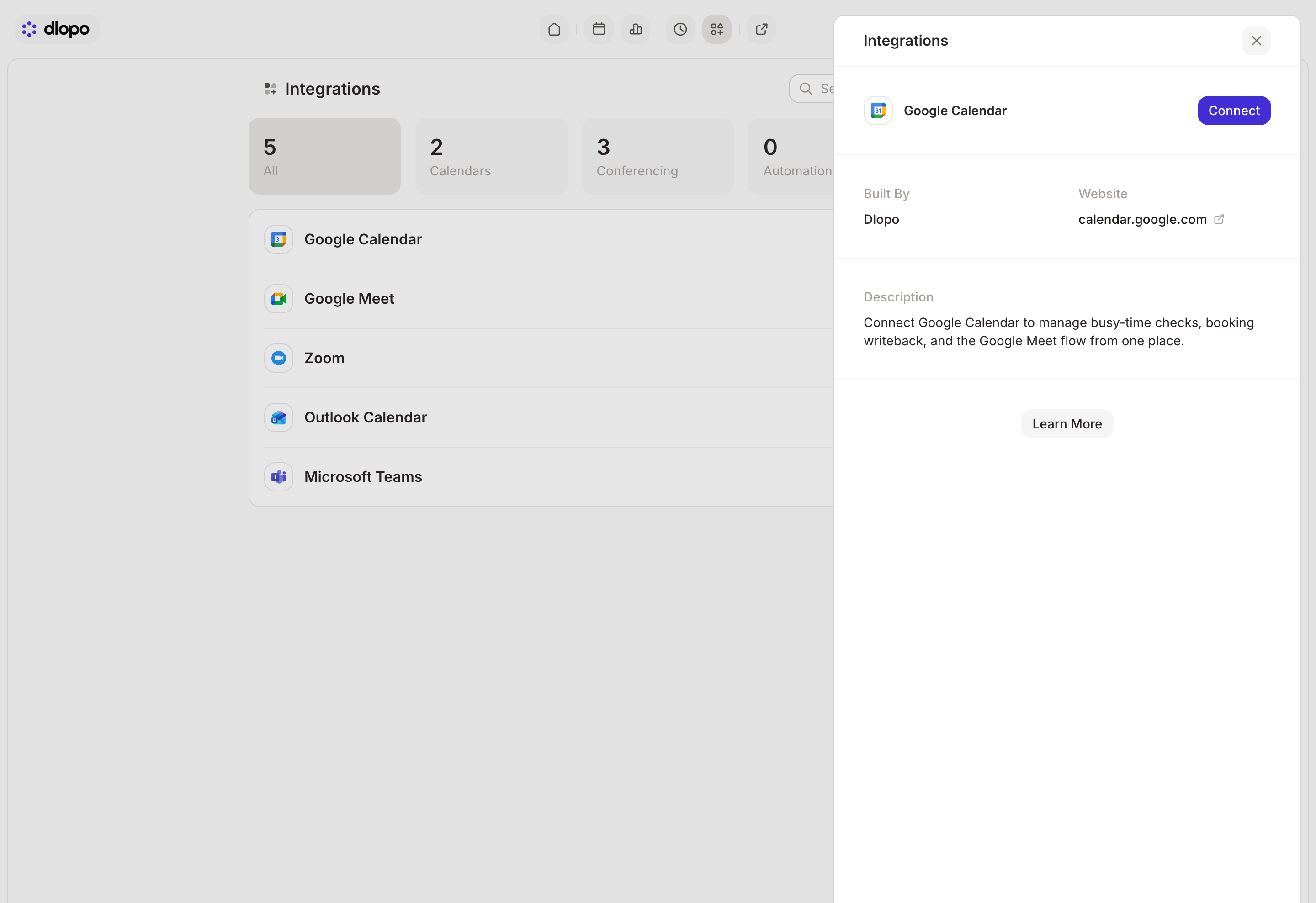 Google Calendar screenshot 1